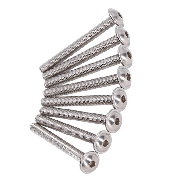 50 st Flangerade Knappskruvar A2‑70 Rostfritt Stål Knapphuvud Socket Caps Bultar KitM5x50mm