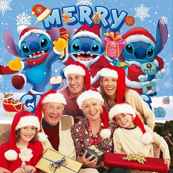 Stitch julefødselsdagsbaggrund