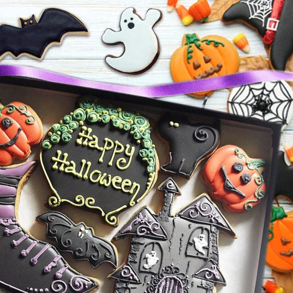 7PCS Halloween Cookie Stainless Steel Molds Set for Making