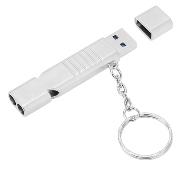 USB3.0 U Disk Självskydd Stöttålig Liten Kompakt Strömlinjeformad Design 2 i 1 Visselpipa USB-minne 16GB