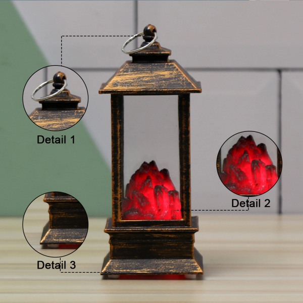 Julevindlampe simulering svart kull brannlampe peis