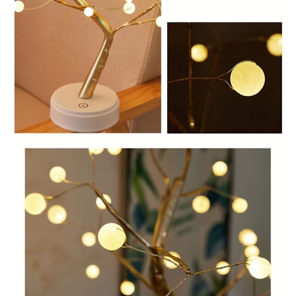 LED Baum Lichter Warmweiß USB Bonsai Baum Licht Verstellbara Äst