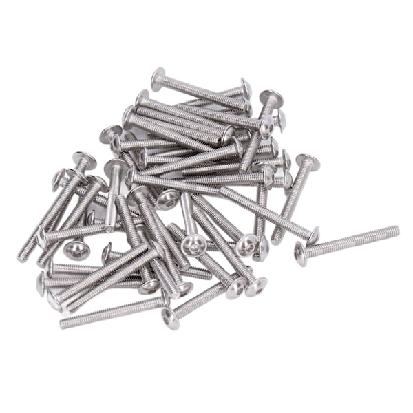 50 st Flangerade Knappskruvar A2‑70 Rostfritt Stål Knapphuvud Socket Caps Bultar KitM4x35mm
