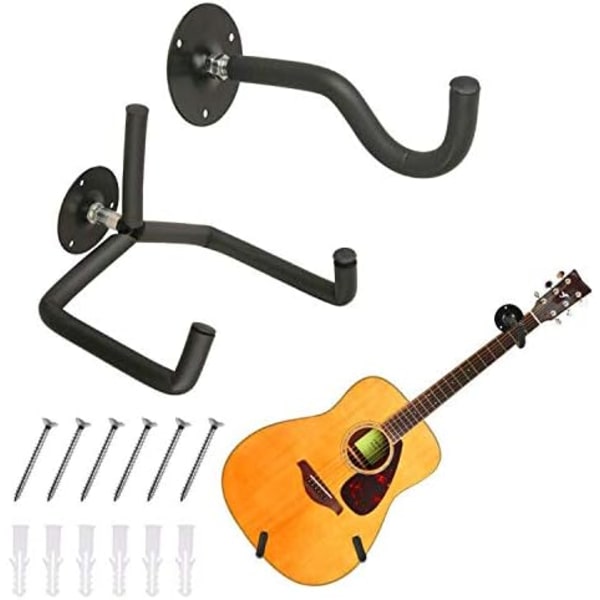 Horisontellt Gitarrväggfäste, Akustisk Elektrisk Klassisk Gitarr Stativ Krokar Väggfäste, Metall Gitarr Stativ Väggmonterad Gitarrhängare För Ukulele