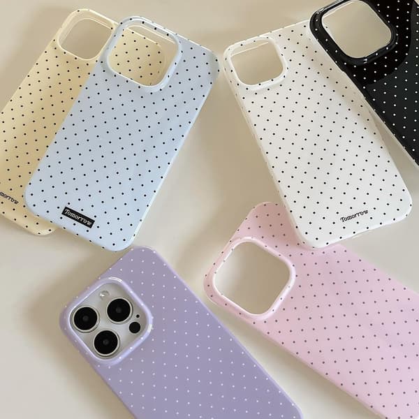 Case for iPhone 13 iPhone 14 with Cute Dotted Pattern, Aesthetic Design, Simple Stylish Soft TPU Protective Case for iPhone 13/14 - White white( ) white( ) iPhone XR