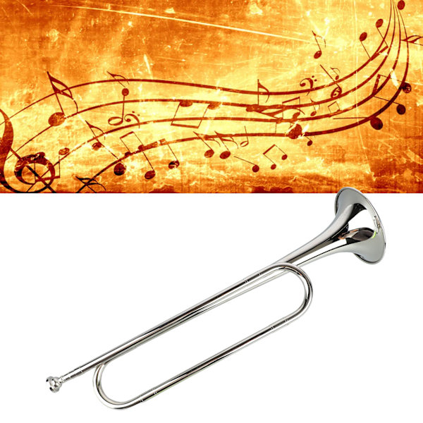 Bb-bugle i messing, retro standard trompet, musikkinstrument for skoleband, kavalerikorps og orkester
