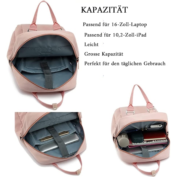 Ryggsäck, handbagage med laptopfack, skolryggsäck för flickor & pojkar, tonåringar, ryggsäck för skola, universitet & fritid, dam &