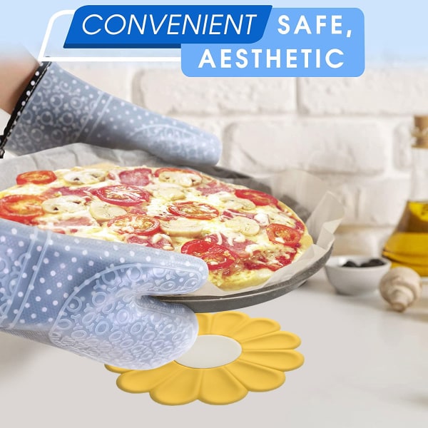 3 st daisy blomma isoleringsplatta enkel och söt silikon placemats coasters anti-skållning pottmattor.