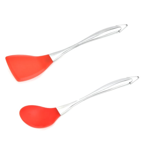 Silicone Stainless Steel Kitchen Utensils Set,2-Pieces Flexible