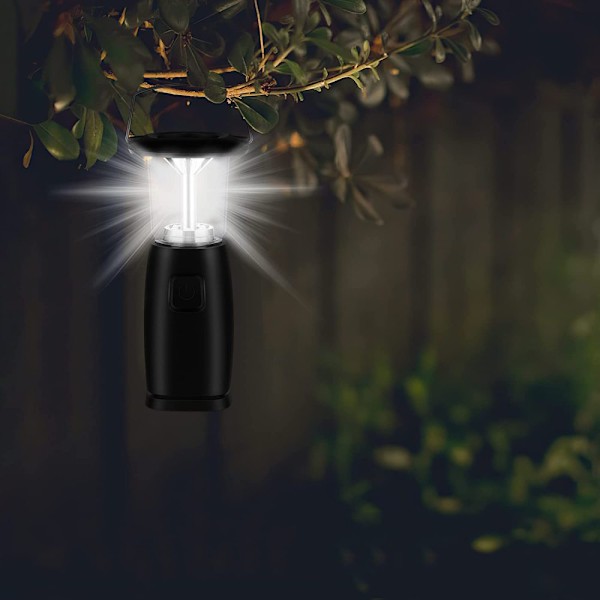 Alftek 6 LED solardriven handvevad dynamo LED-lampa / lykta / lampa för utomhuscamping / jakt / vandring / segling