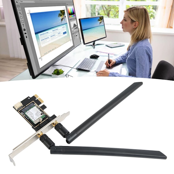 7265NGW WIFI-kortadapter 2,4 GHz 300 Mbps 5 GHz 867 Mbps BT 4.2 Internetadapter för stationära datorer för kontor och hemdator