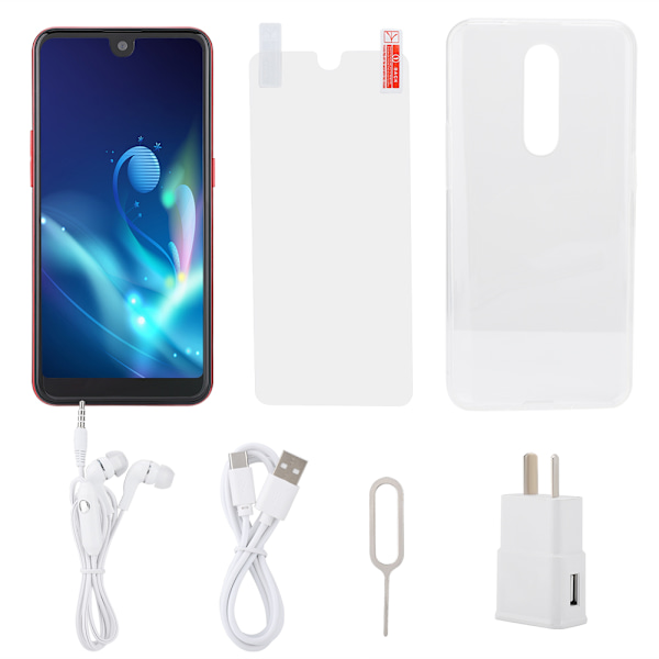 Mate 23 6,2 tum Vattendroppe Smartphone Fingeravtryck Ansikte Dual SIM Mobiltelefon (Röd AU-kontakt)