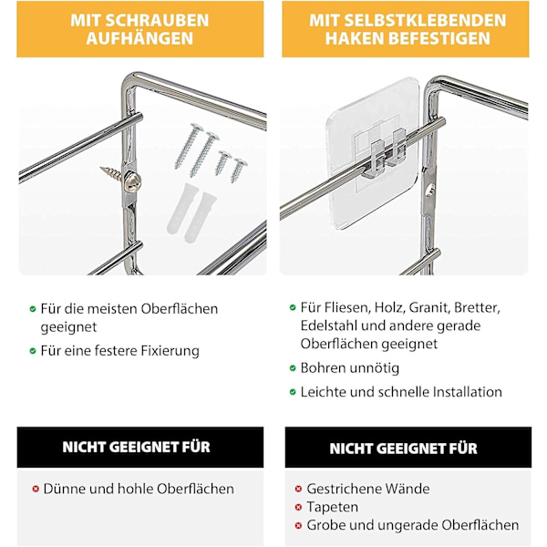 Deco haus krydderhyller i metall - 2-pakning - for krydder,