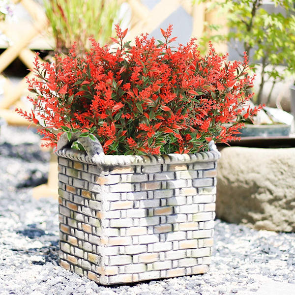 8 Bundter Kunstig Lavendel Blomsterplanter UV-resistent Faux
