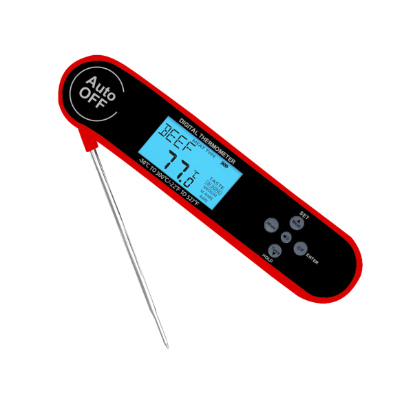 Øyeblikkelig avlesning kjøtttermometer for matlaging, vanntett digital