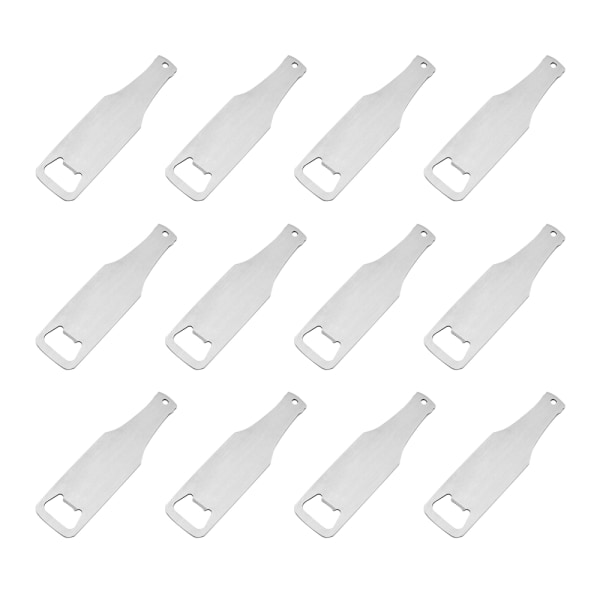 12 stycken Flasköppnare i rostfritt stål Flaskformad öl
