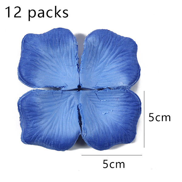 12 påsar konstgjorda rosenblad, non-woven blomblad för