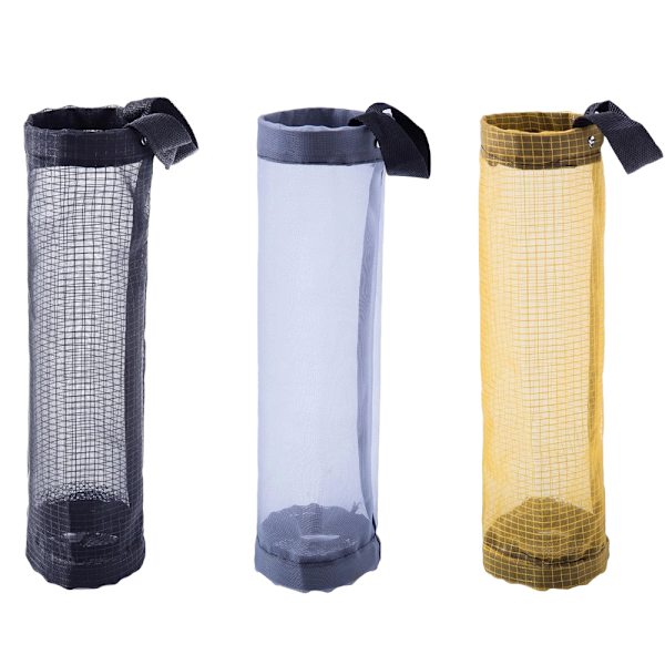 Plastpåshållare Andningsbar Mesh Hängande Förvaringsdispenser