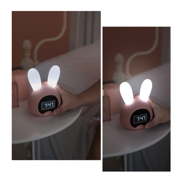 Børnelysvækkeur Sødt, kaninvækkeur USB LED Wa