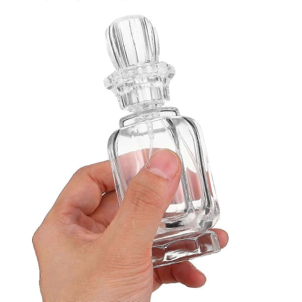 2st Parfymsprayflaskor: Tomma Parfymflaskor i Glas Klar Dimmspraybehållare Fin Dimmspridare För Doft Eterisk[TT]
