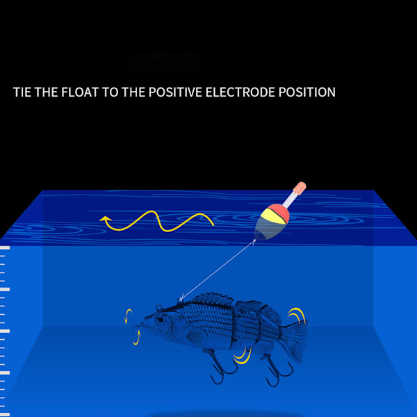 Elektrisk bete simmande robotsegment fiskebete USB-laddning simbete