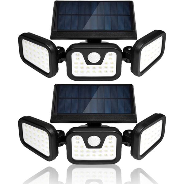 2 LED Solar Flood Lights, 70 LED Utomhusljus Rörelsesensor med