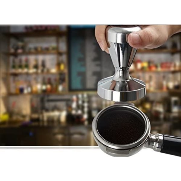 Apexstone 51mm Svart Kaffe Tamper, Svart Espresso Tamper