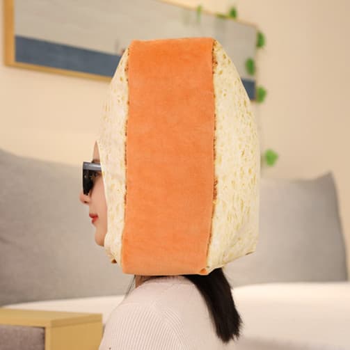 Toast Bread Hat Warm Bread Selfie Prop Plush Hat Costume Accessory