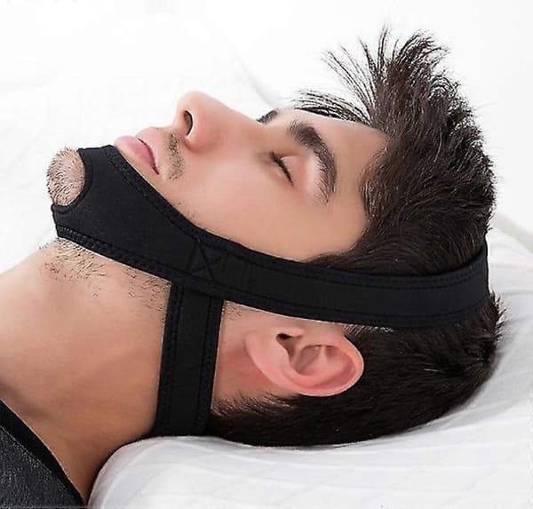 Justerbar Anti-Snorking Kinnrem For Søvn Black