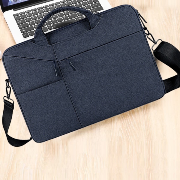 Laptop taske 15,6 tommer computer sleeve taske med skulderrem