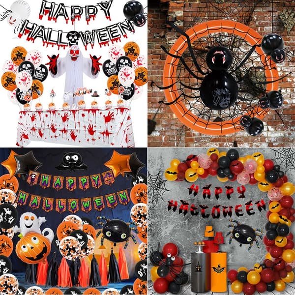 Halloween-juhlapalloköynnössarja juhlatarvikkeet B