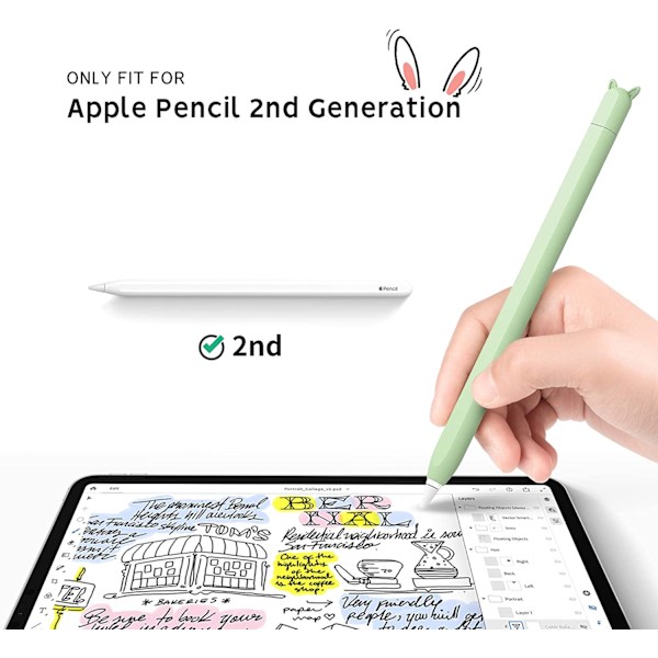 3-pak søde cover til Apple Pencil 2.
