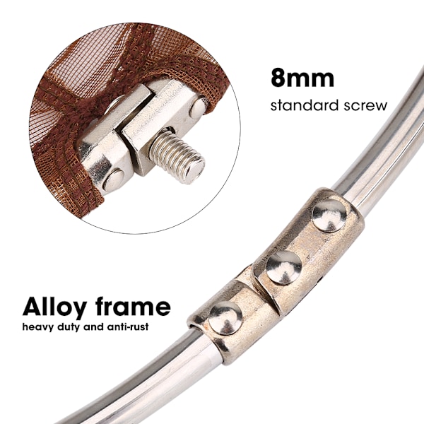35cm Udendørs Foldbar Heavy Duty Fiskenet med Metalramme (35cm)