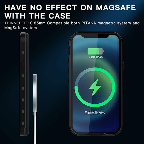 For iPhone 12 pro max Vanntett telefondeksel, kompatibel