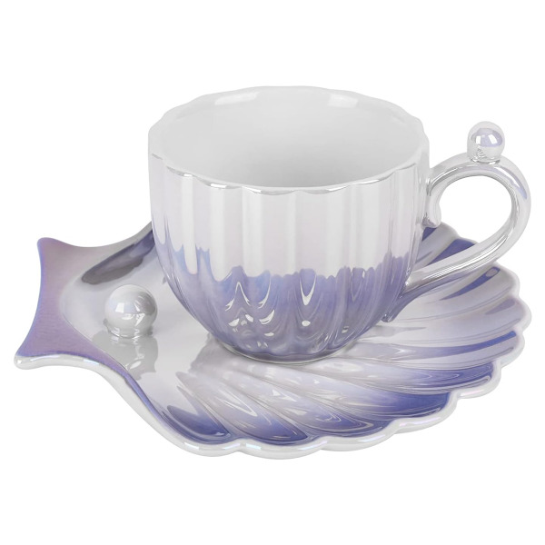 300 ml perle- og skalformede kaffekopper, skålformede tallerkener, kreative kaffekopper og underkopper, keramiske kopper.