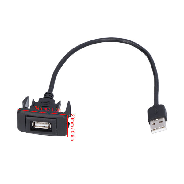Auton USB-portin uloste, joustava jatkojohto latausadapteri kojelaudan tasainen asennus