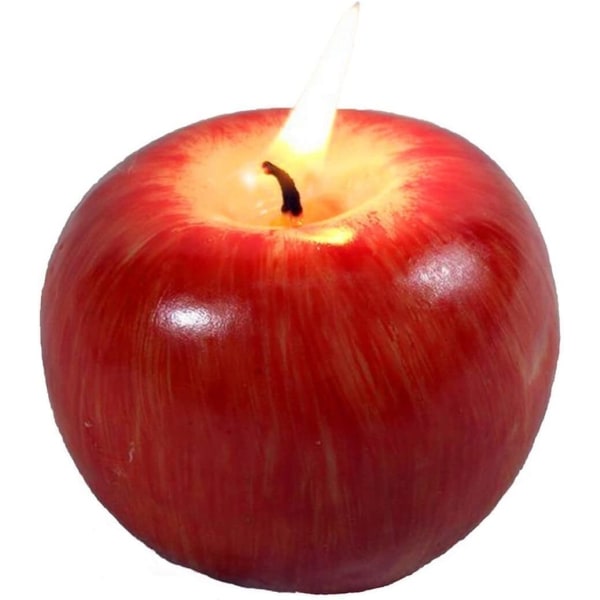 Kreativa äppelformade doftljus Simuleringsfruktljus V