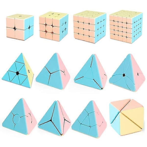 Ammattimainen Magic Speed Cube 2x2 3x3 4x4 5x5 Pyramidi Magic Cube Sarjakuva