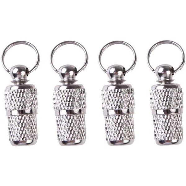 Anti-Lost Pet ID Tag Barrel Ruostumaton teräs Pet ID Tags 4 Pack