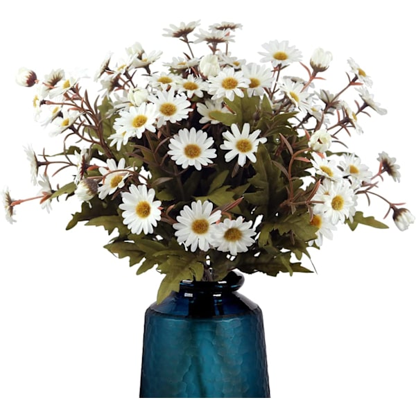 2 pak kunstige blomster, kunstige margueritblomster i løs vægt