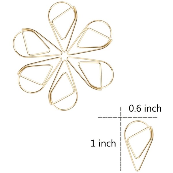 100 stycken guld små gem i rostfritt stål droppformade W