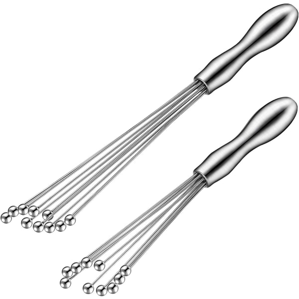 2 stk. rustfrit stål mini kuglepiskeris 10 tommer, 12 tommer, æg B