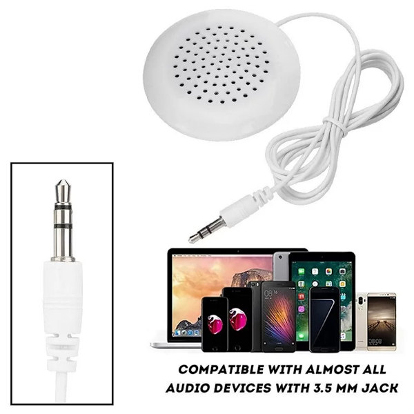 Högtalare under kudde; Pillow Talk sömn eller hypnoshögtalare med 3,5 mm jack