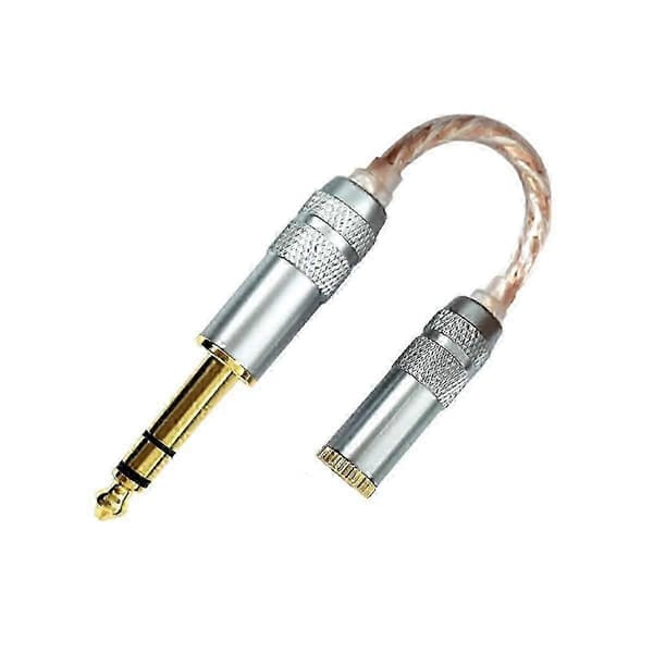 Lydadapterkabel 4,4 mm hunn til 6,35 mm hann til hunn HIFI-dekoding Lyd Stereo HiFi Balanse Co