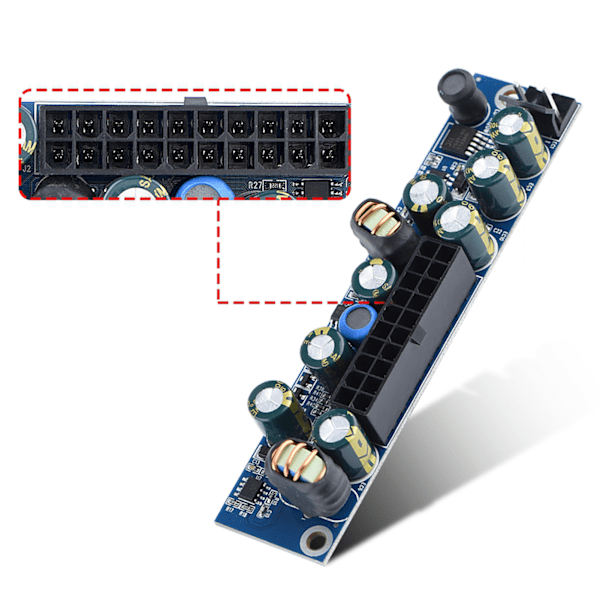 DC 12V 120W PSU Datamaskin PC Strømforsyningsmodul med 24Pin ATX/ DC Inngangskabel Holdbar