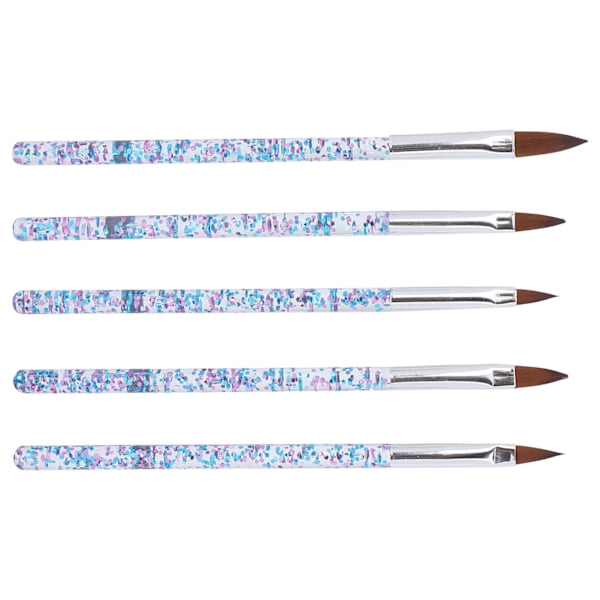 5 kpl kynsien maalauspiirtosivellin Koti Salon kannettava DIY Nailon hiukset Nail Art Brush Set