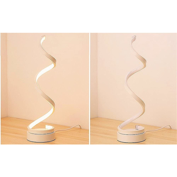 Varmt hvitt spiral LED-sengelampe lysstyrke øyebeskyttelse, LE