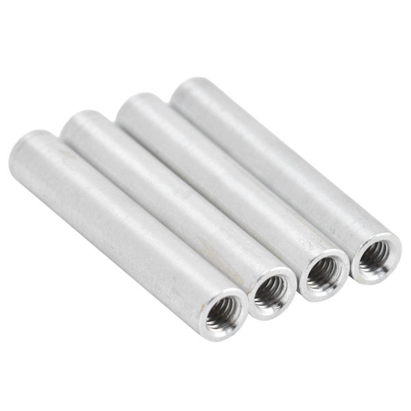 10 st Runda Distanshållare Aluminiumlegering Hontråd Intervallanslutande Kolonn Kit M4x0.7mm Lång 46mm