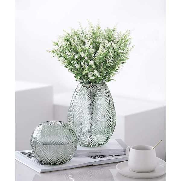 8 Bundter Kunstig Lavendel Blomsterplanter UV-resistent Faux