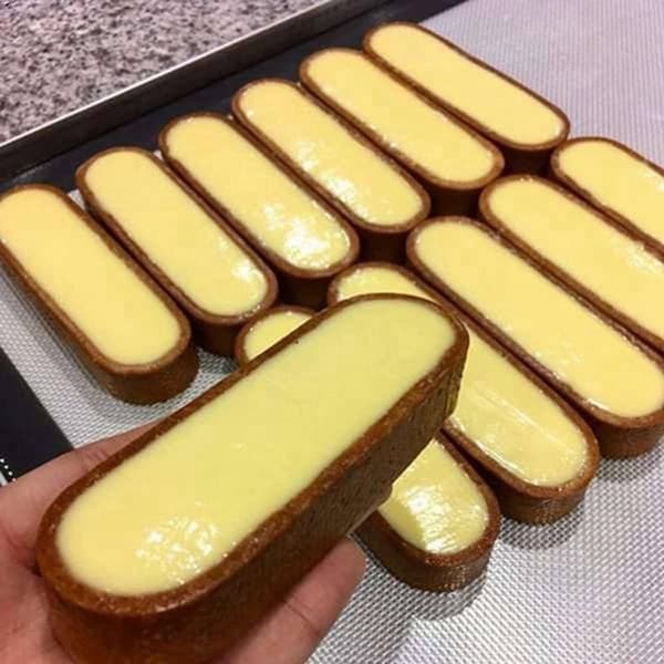 15-dele sæt ovale tærteforme, perforerede bageforme i rustfrit stål, rund ringform til mousse, tærter, quicher